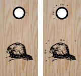 Porcupine Bean Bag Toss Decals - Fun Cornhole Board Stickers