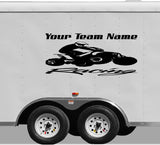 Custom Vinyl Decal for Quad 4 Wheeler Racing ATV - Personalized Trailer Sticker YT05B