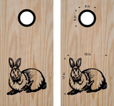 Rabbit Cornhole Board Decals - Fun Bean Bag Toss Stickers for Animal Lovers