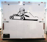 Custom Vinyl Decal for Racer Go Cart Trailer - Personalized Text Sticker YT504
