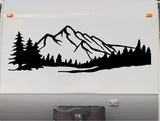 Rocky Mountain Peak Camper Motorhome Decal - Scenic RV Trailer Sticker CT06