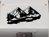 Rocky Mountains RV Camper Vinyl Decal Sticker - Scenic Adventure Decoration