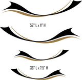 Replacement Camper Decals for Pontoon Boats  RVs - Swish Swoosh Design SW09