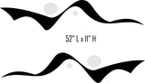 Replacement Camper Decals for Pontoon Boats  RVs - SW20 Swoosh Design