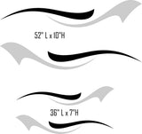 Replacement Decals for Pontoon Boat RV and Motor Home - SW07 Swoosh Design