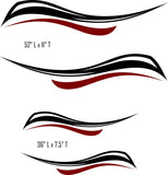 Replacement Decals for Pontoon Boats  RVs - Swoosh Design SW08