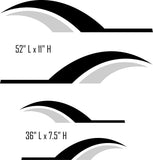 Replacement Camper Decals for Pontoon Boats - Swoosh Swish SW12 Design