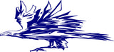Falcon Flame Decal for Auto Truck  Boat - Premium AF07 Sticker