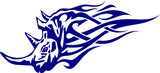 Rhino Flame Decal Sticker for Auto Truck and Boat - AF16