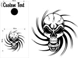 Skull Cornhole Board Decals - Stylish Skull Flag Stickers for Game Day SK05