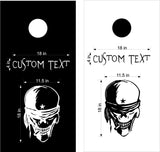 Skull Cornhole Board Decals - Unique Skull Design Stickers for Flag-Themed Boards SK09