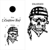 Skull Decals for Cornhole Boards - Stylish Skull Flag Stickers SK31