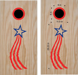 Patriotic USA Flag Decals for Cornhole Boards - Stars and Stripes Stickers Pat111