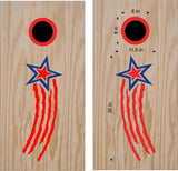 Patriotic USA Cornhole Board Decals - Stars and Stripes Flag Stickers Pat112