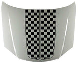 Checkered Stripe Vinyl Hood Decal - Custom Car Graphic Sticker for Unique Style