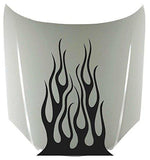Tribal Flame Vinyl Hood Decal - Stylish Car Fire Graphic HF13B