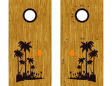 beach lake life cornhole decals