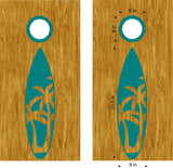 beach lake life cornhole decals