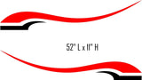 Replacement Decals for Pontoon Boat SW13  RV Motor Home - Swoosh Swish Design