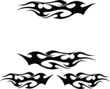 Tribal Flames Decals for Golf Cart Car Truck Boat and Go Cart - Model TF010