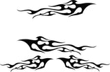 Flames Tribal Decals for Golf Carts Cars Trucks Boats and Go Karts - Model TF012