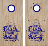 beach lake life cornhole decals