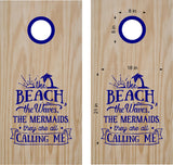 beach lake life cornhole decals