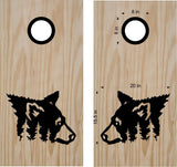 Trees Bear Cornhole Decal Set for Bean Bag Toss Boards - Fun Outdoor Game Stickers