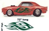 Tribal Flame Stickers for Auto Truck Boat  Car - Decal Set PF09
