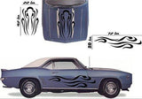 Tribal Flame Car Decals Hood Decal Side Set Vinyl Sticker Auto Kit HF025