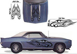 Tribal Flame Car Decals Hood Decal Side Set Vinyl Sticker Auto Kit HF032