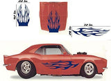 Tribal Flame Car Decals Hood Decal Side Set Vinyl Sticker Auto Kit HF038