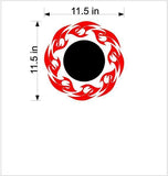 Tribal Flames Cornhole Decals  Stickers for Bean Bag Toss Games