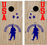 USA Army Cornhole Board Decals  Patriotic Flag Stickers for Game Tables