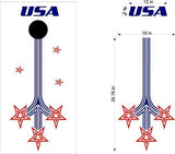 Patriotic USA Cornhole Board Decals - Flag Stickers for Outdoor Fun