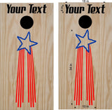 USA Flag Cornhole Board Decals - Patriotic Stickers for Creative Game Design