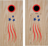 USA Flag Cornhole Board Decals - Patriotic Stickers for Custom Game Boards
