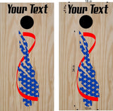 Patriotic USA Cornhole Board Decals - Flag Stickers for Fun Outdoor Games