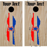 Patriotic USA Cornhole Board Decals - American Flag Stickers for Fun Outdoor Games