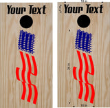 Patriotic USA Cornhole Board Decals - Flag Stickers for Festive Outdoor Games