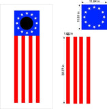 Patriotic USA Cornhole Board Decals - American Flag Stickers for Customization
