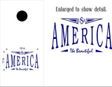USA Flag Cornhole Board Decals - Patriotic Stickers for Outdoor Games