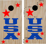 Patriotic USA Flag Cornhole Board Decals - Durable Stickers for Outdoor Fun