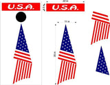 USA Flag Cornhole Board Decals - Patriotic Stickers for Outdoor Games
