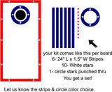 Patriotic USA Cornhole Board Decals - Flag Sticker Set for Outdoor Games