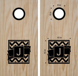 Personalized Wedding Family Name Monogram Decal for Cornhole Bean Bag Toss