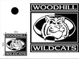 Wildcats Football Decal Sticker for Cornhole Boards - School Mascot Design