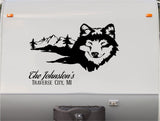 Wolf and Wolves Vinyl Decal Sticker for RVs Campers and 5th Wheel Motor Homes
