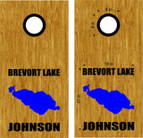 beach lake life cornhole decals