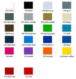 a color chart for different colors of paint